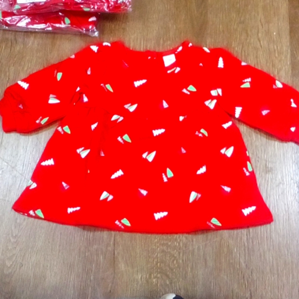 Tucker + Tate Red Chinoise Sparkle Forest Dress Size 6m NWT